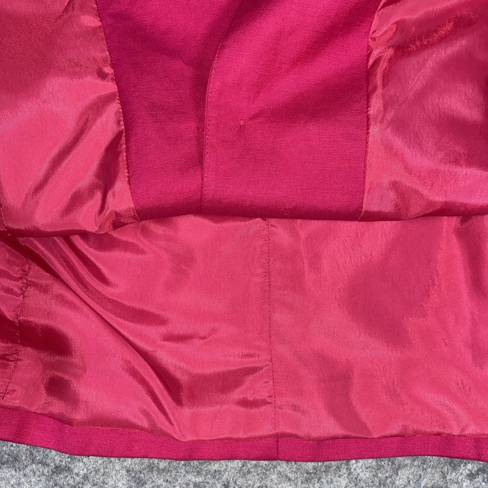 New East 5th Summer Blazer Women's 1X Barbie Pink‎ Button Up Linen Blend Y2K - Picture 9 of 10